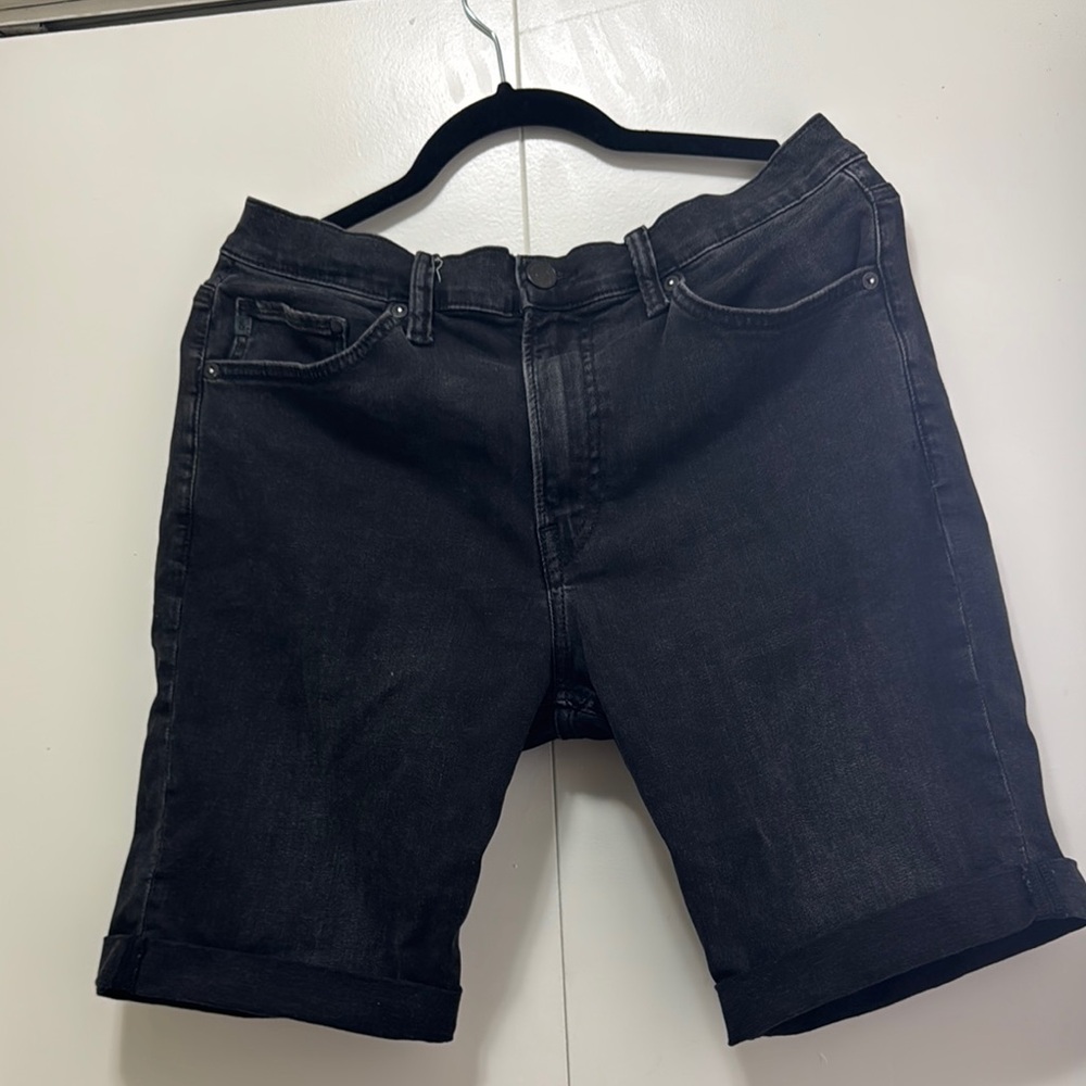 Black Denim Shorts